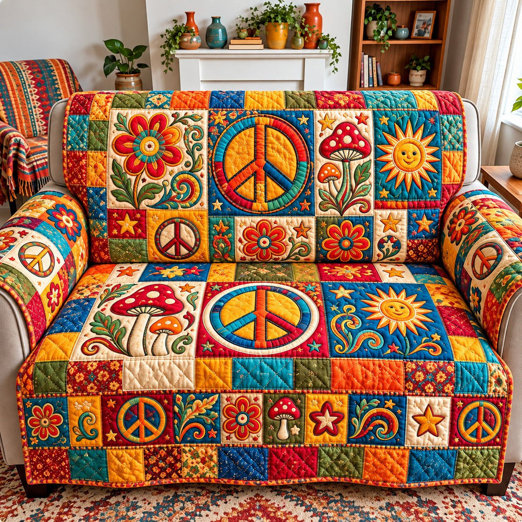 Retro Peace Garden Sofa Cover