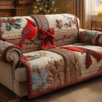 Ribboned Christmas Charm Sofa Cover