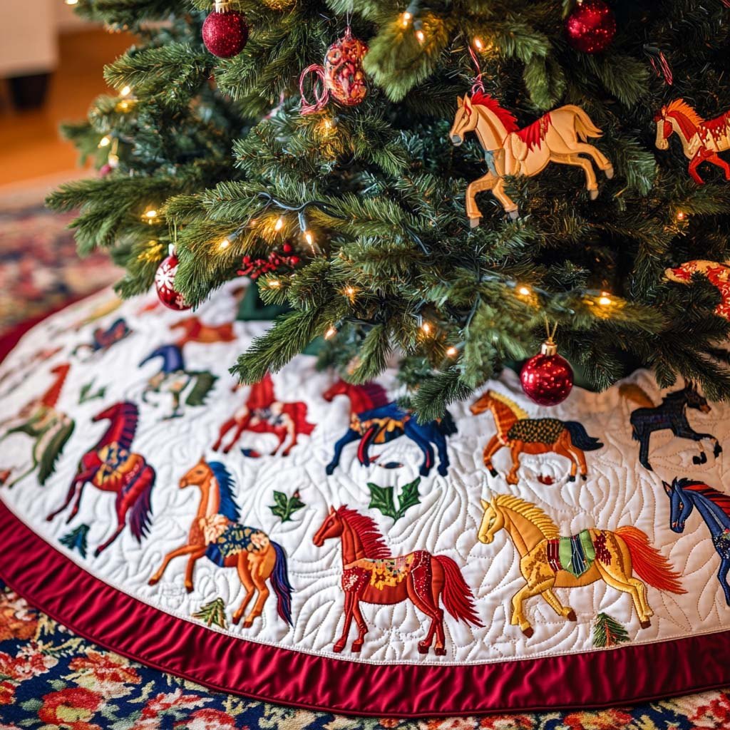 Rider Dawn Christmas Tree Skirt
