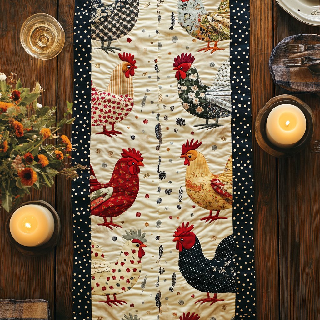 Rooster Row Table Runner