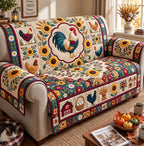 Rooster Sunflower Farm Sofa Cover