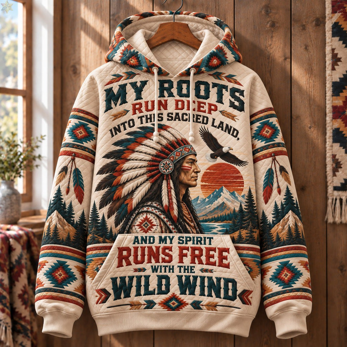 Roots of the Wild hoodie, all-over print