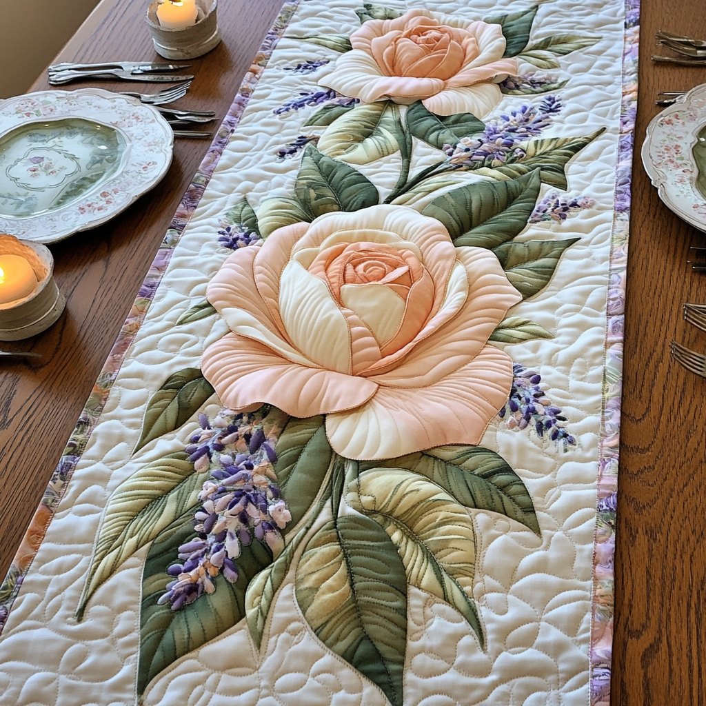 Rose Blossom Table Runner