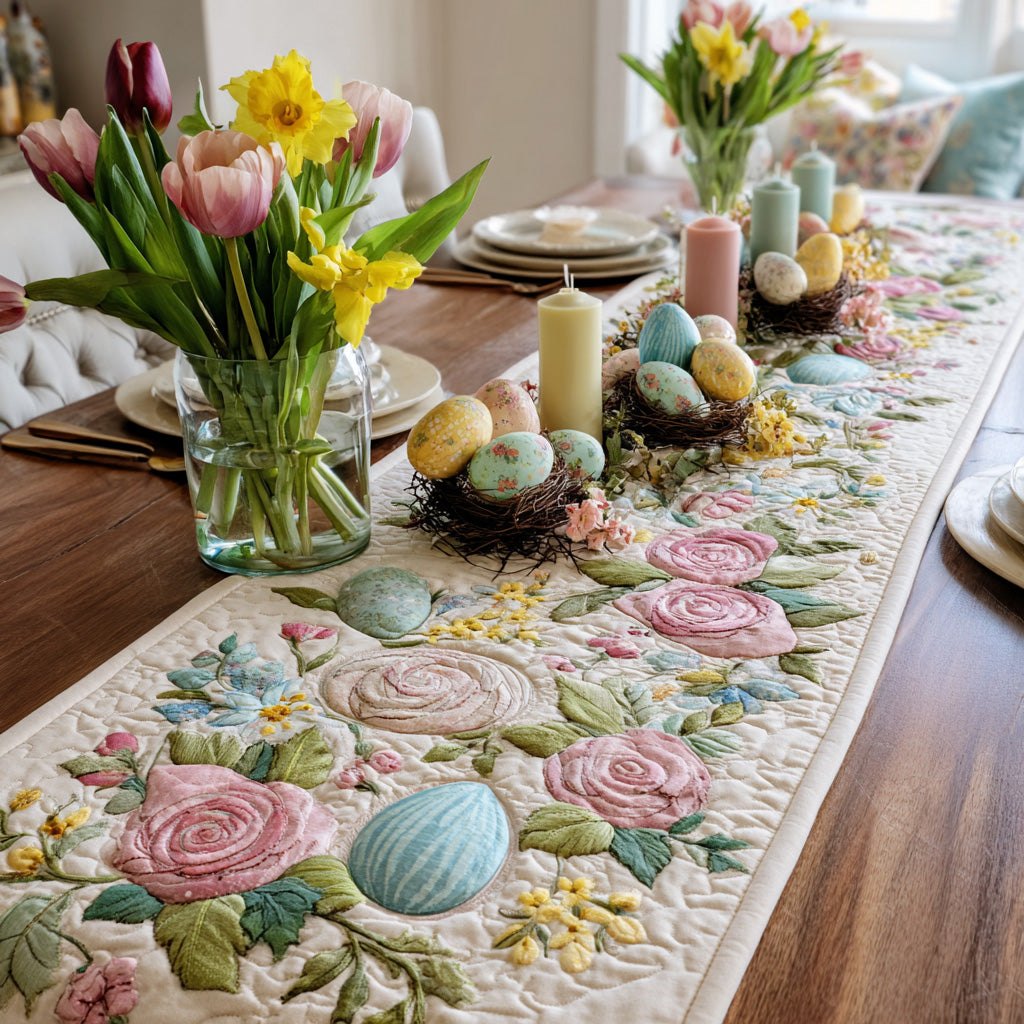 Rosey Easter Table Runner
