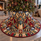 Royal Dragon Guardian Christmas Tree Skirt