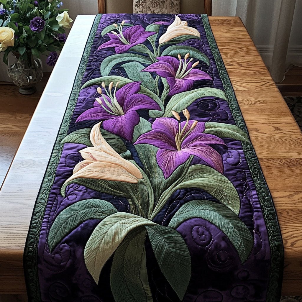 Royal Lily Blossom Table Runner
