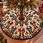 Royal Nutcracker Circle Christmas Tree Skirt