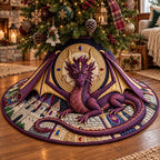 Royal Purple Dragon Christmas Tree Skirt