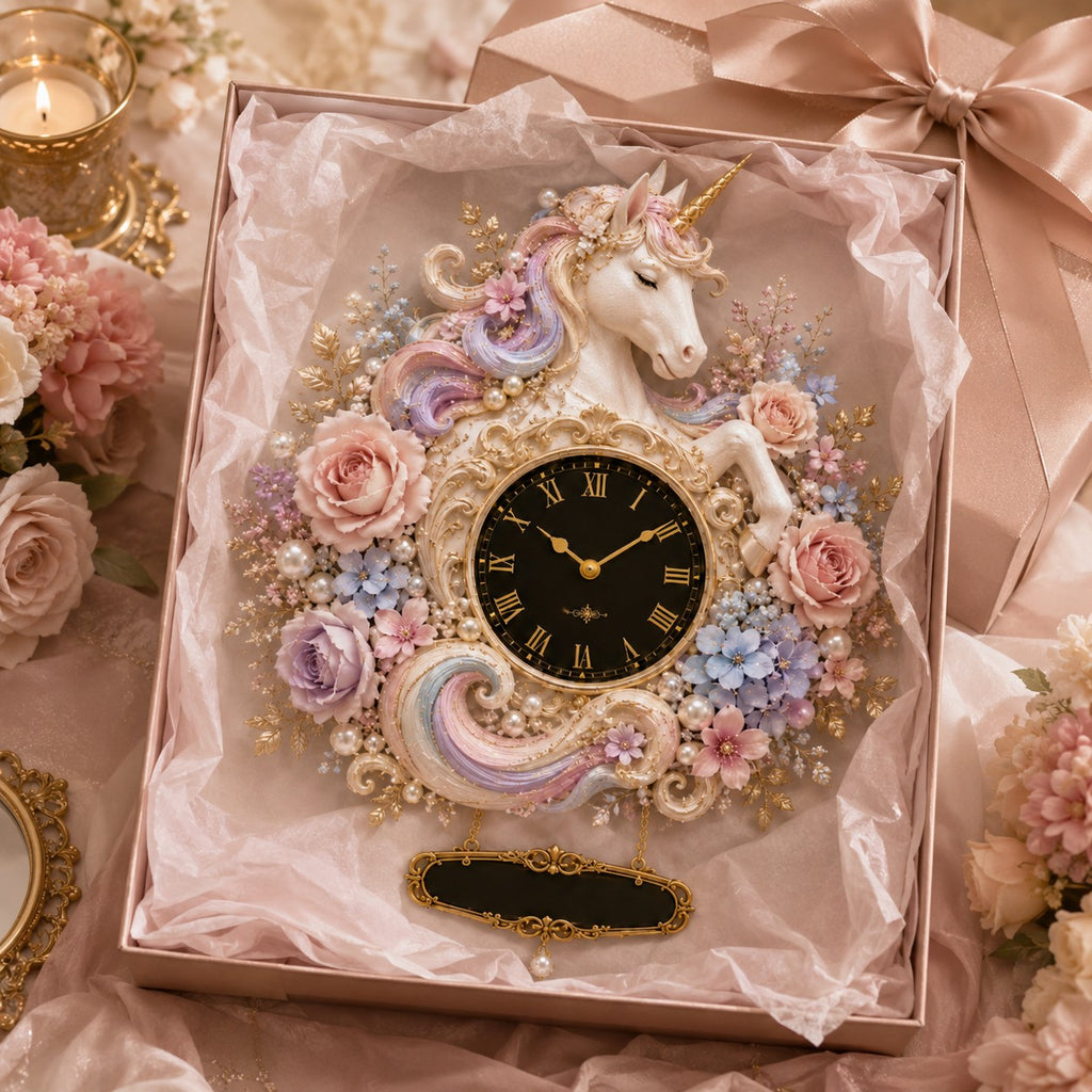 Personalized unicorn Custom Name Wall Clock — personalized with a custom name