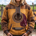 Amber Wood Acoustic hoodie, all-over print