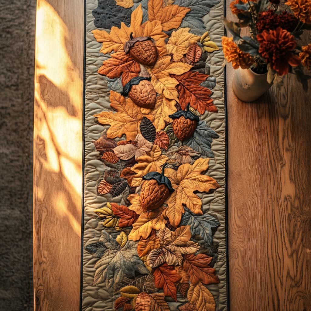 Rustic Autumn Meadow Table Runner