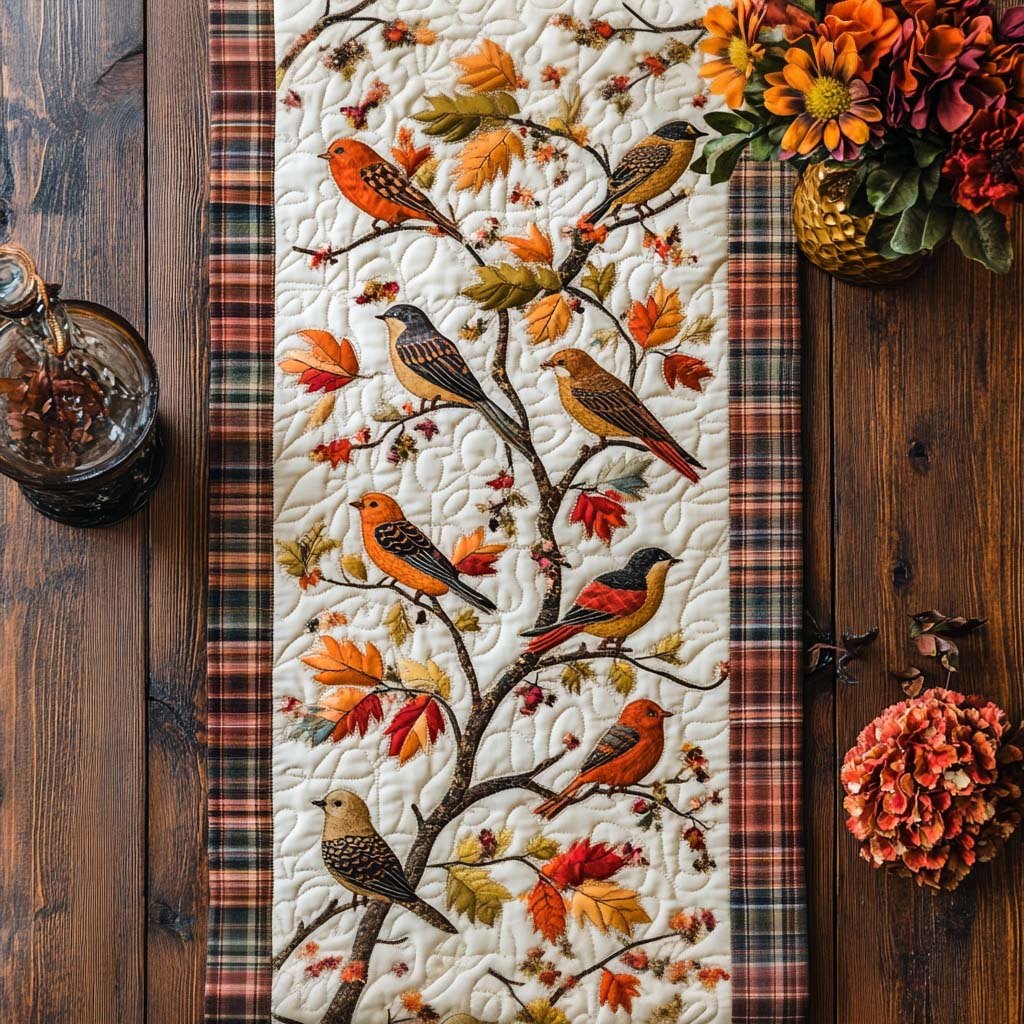 Rustic Bird Glow Table Runner