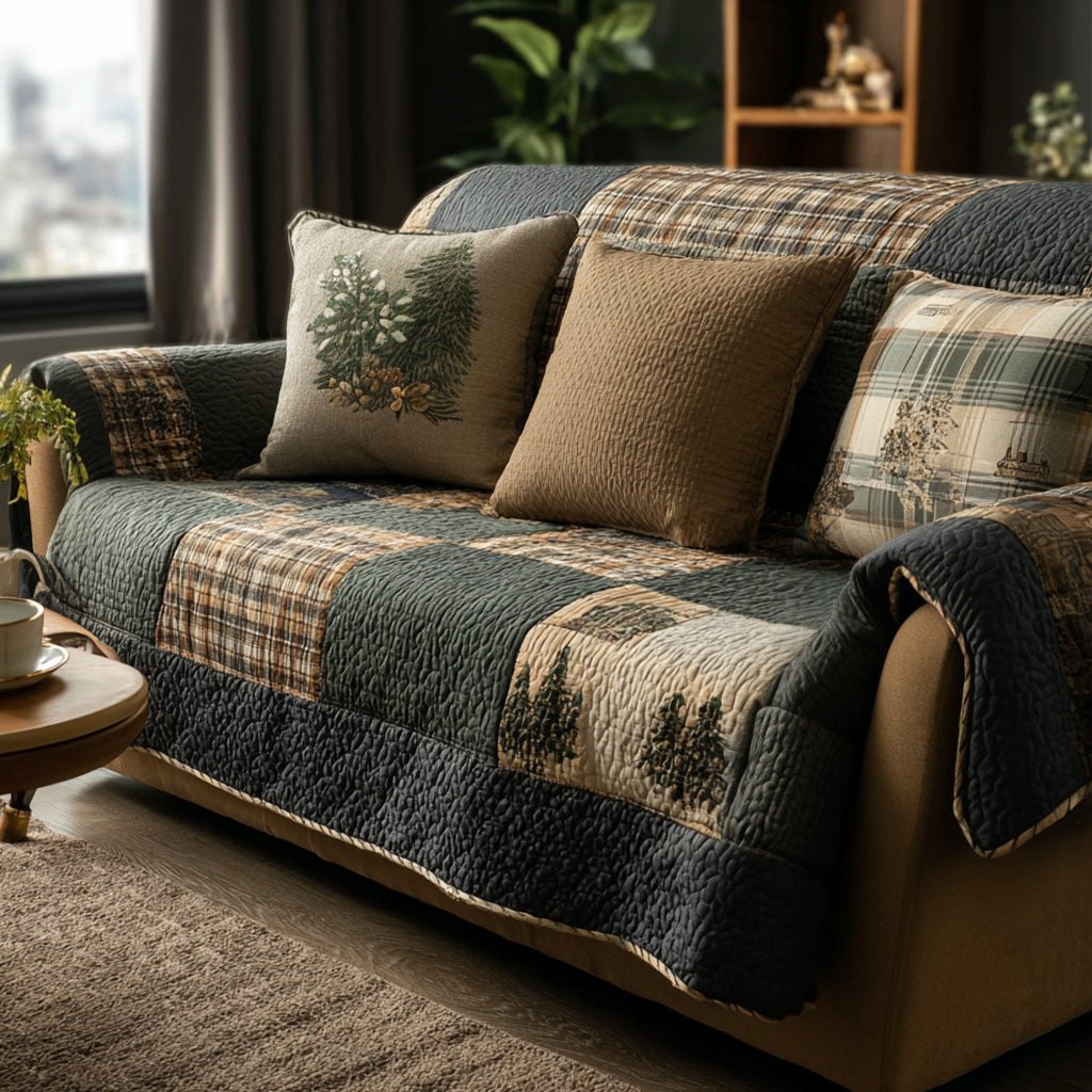 Rustic Cabin Sofa Cover