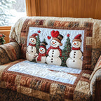 Rustic Cabin Snowmen Sofa Cover
