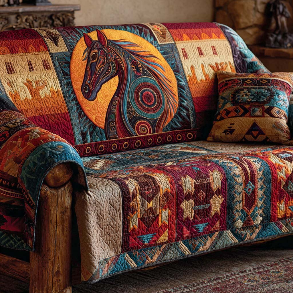 Rustic Canyon Horse Sofa Cover