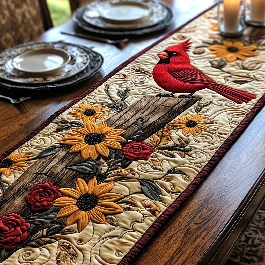 Rustic Cardinal Table Runner