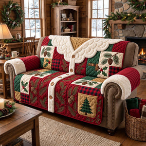 Rustic Christmas Cardigan Sofa Cover - Made to Order
