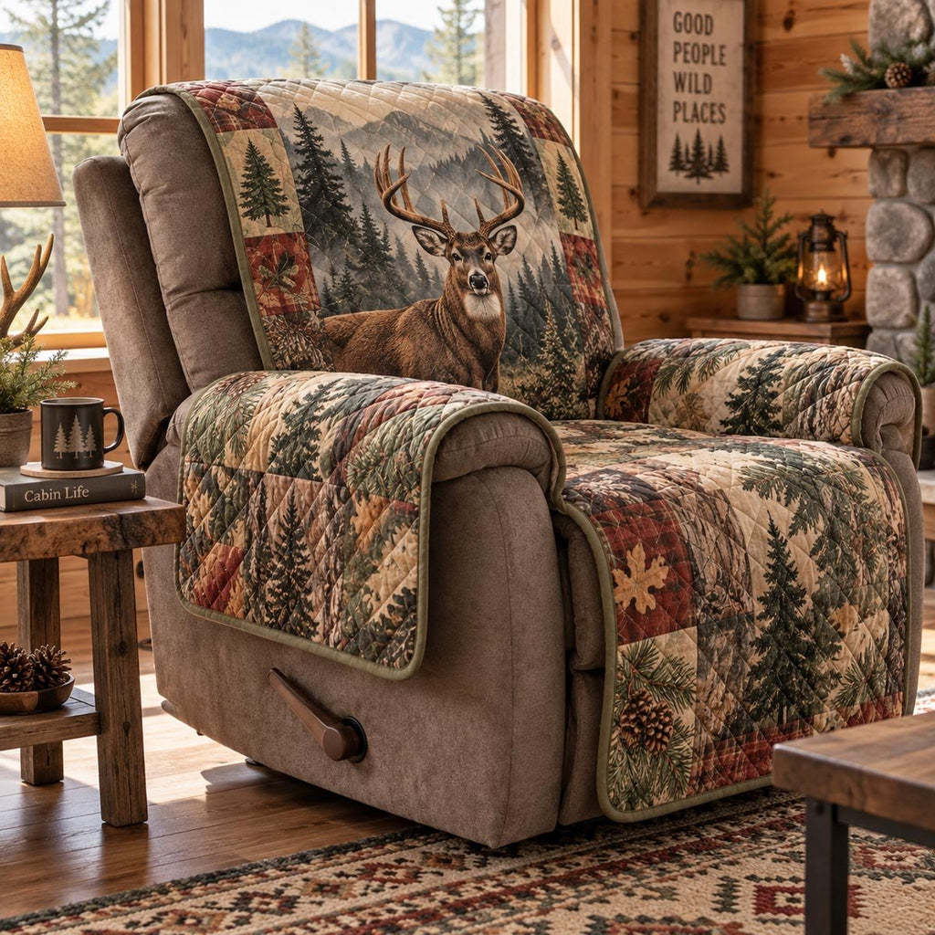 Rustic Deer Cabin Sofa Cover