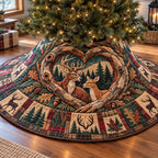 Rustic Deer Harmony Christmas Tree Skirt