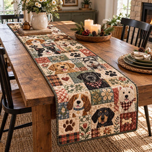 Rustic Dog Family Table Runner - Made to Order