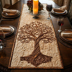Tree of Life on Tan Table Runner
