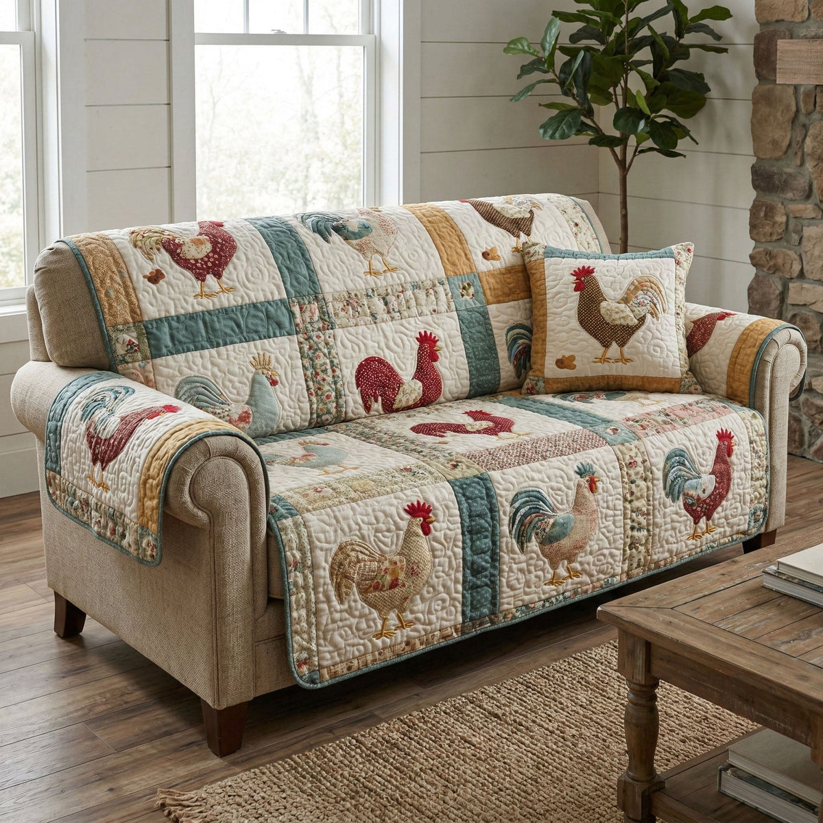 Rustic Farmhouse Sofa Cover