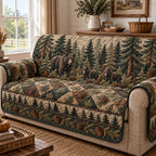 Rustic Forest Folklore Sofa Cover