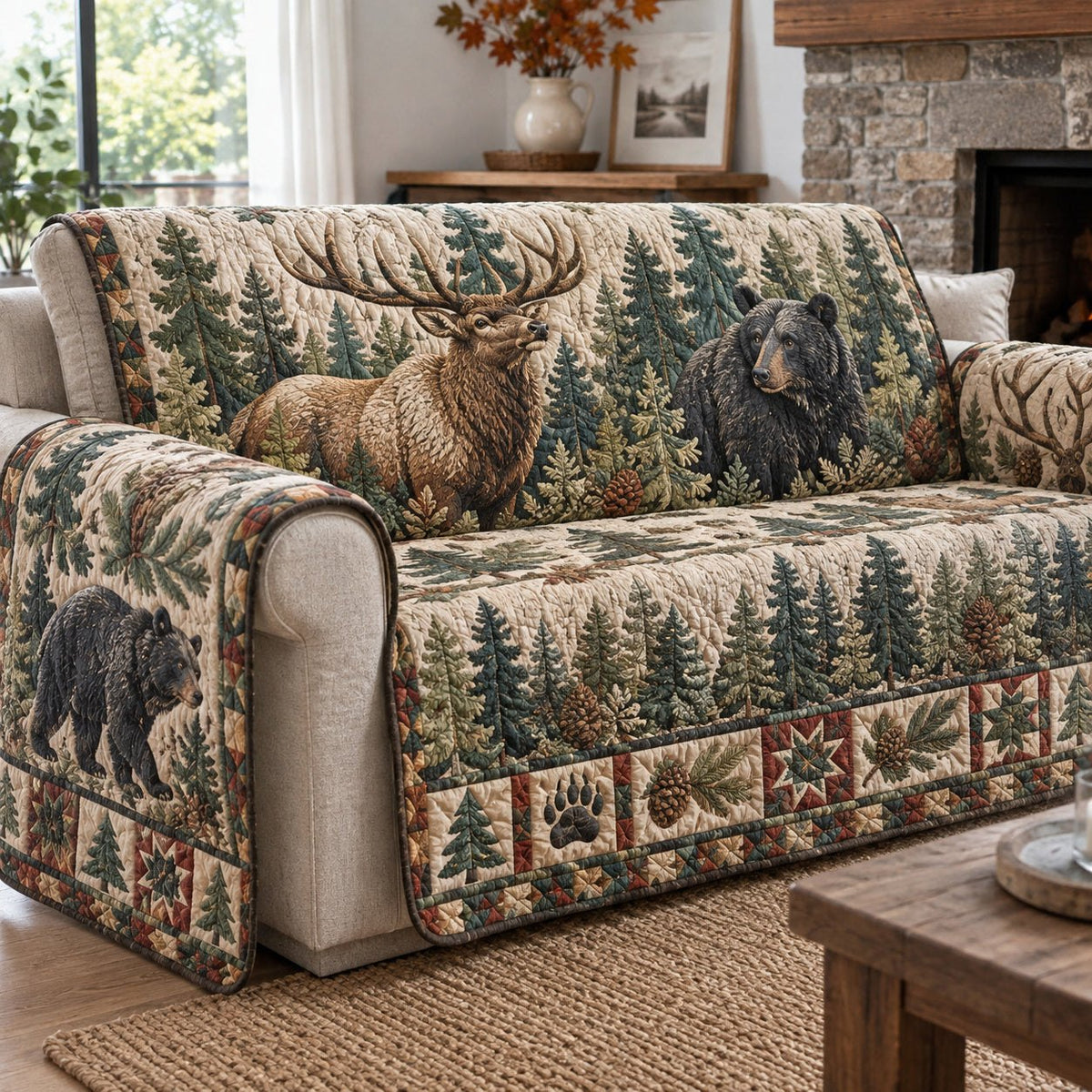 Rustic Forest Mystique Sofa Cover