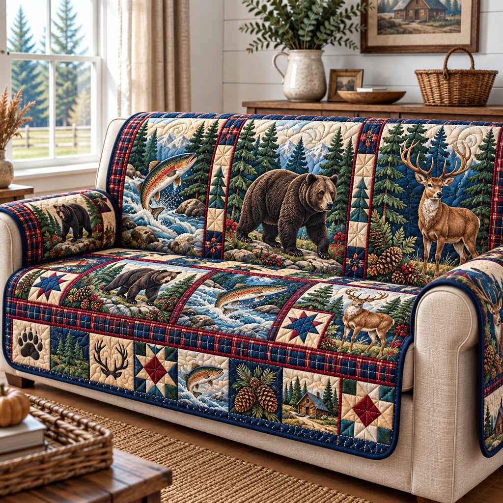 Rustic Forest Sanctuary Sofa Cover