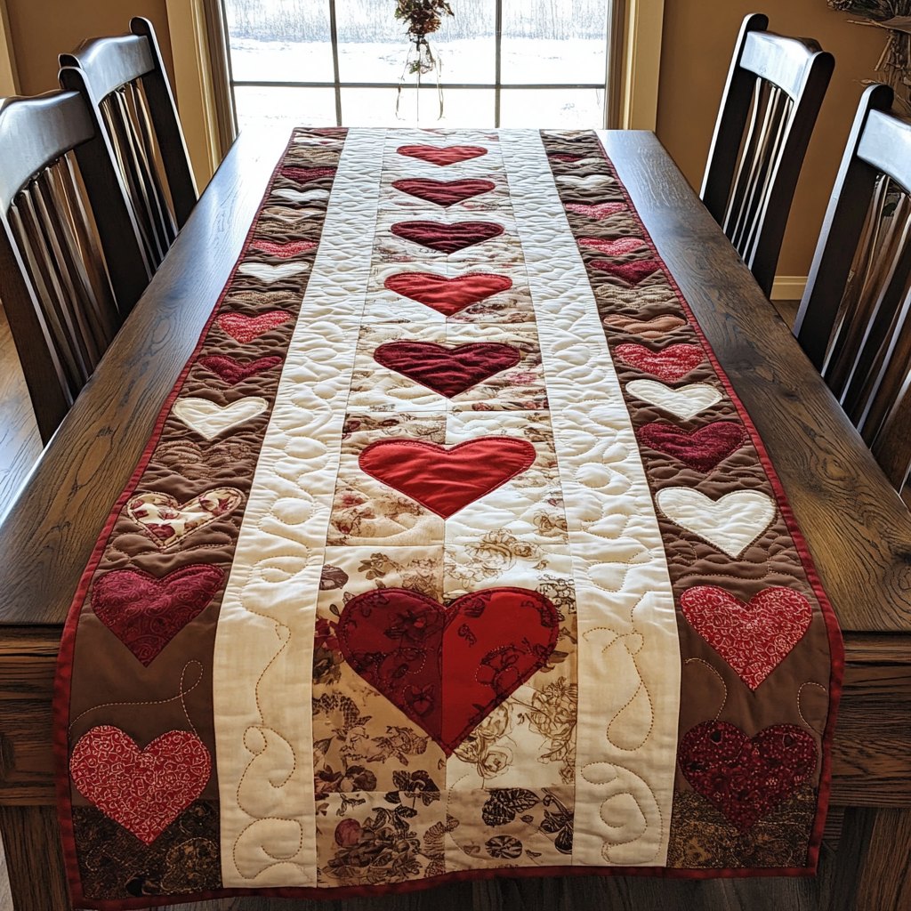 Rustic Heart Table Runner