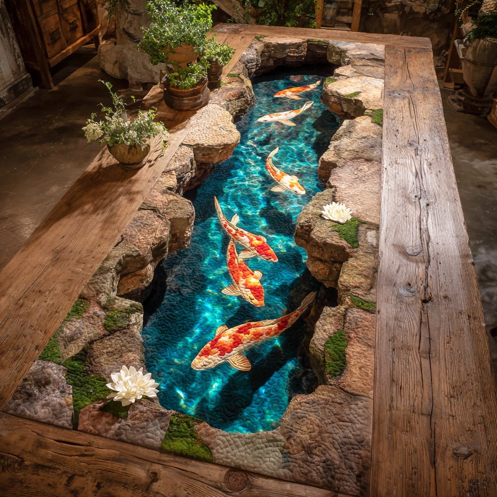 Rustic Koi Table Runner