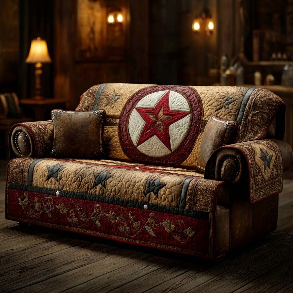 Rustic Lone Star Sofa Cover