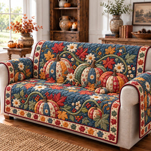 Rustic Pumpkin Nostalgia Sofa Cover - Made to Order