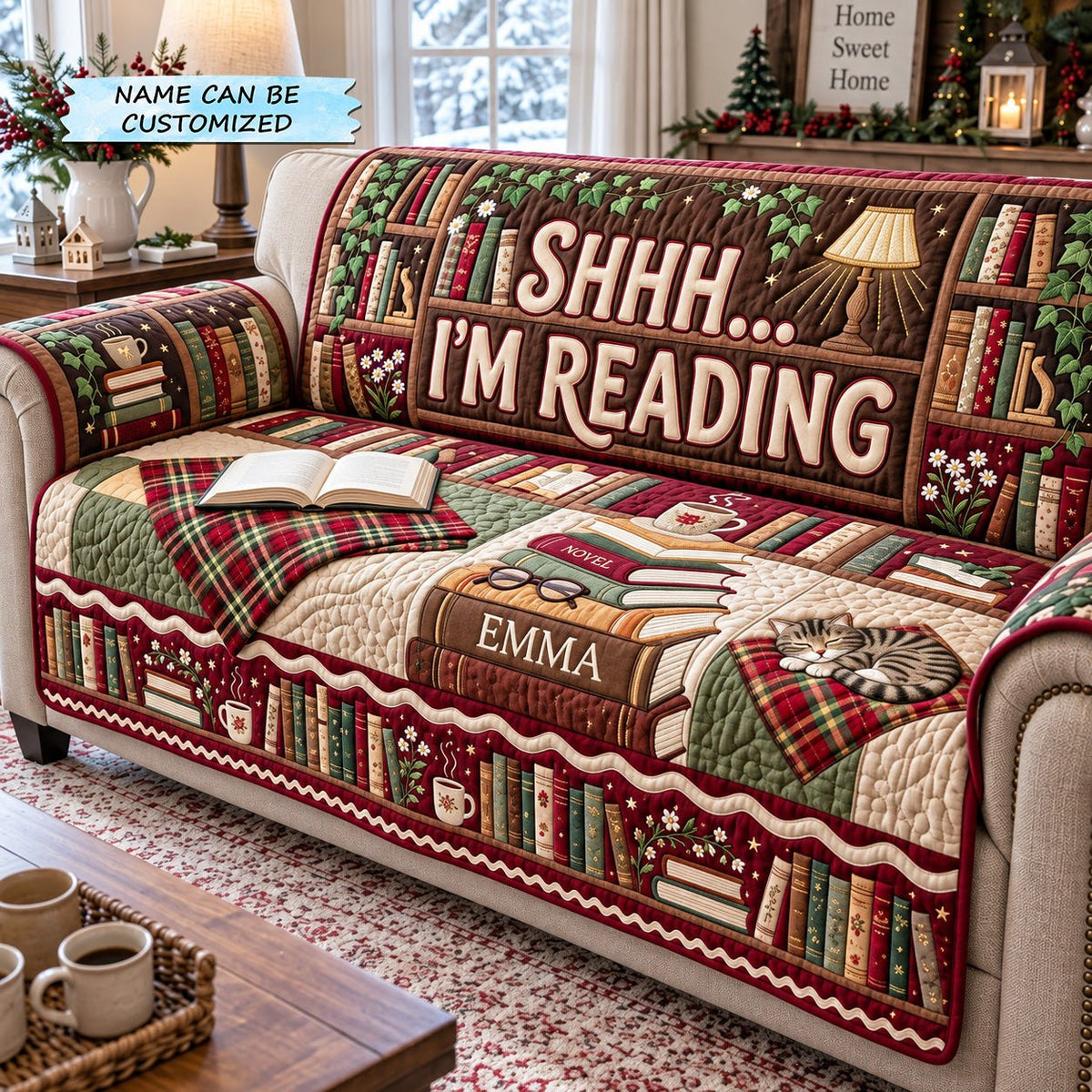 Rustic Reading Sofa Cover