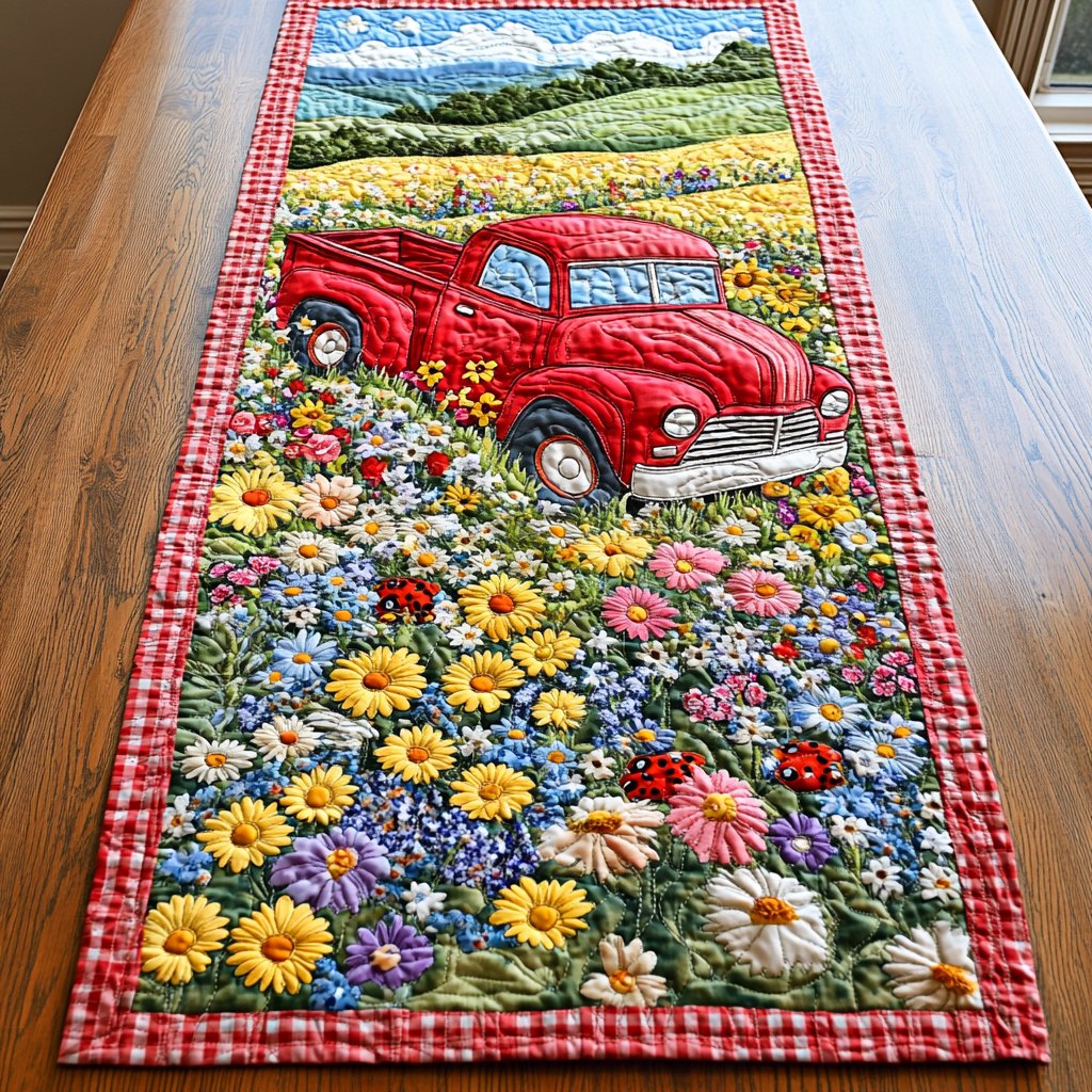 Rustic Red Ride Table Runner