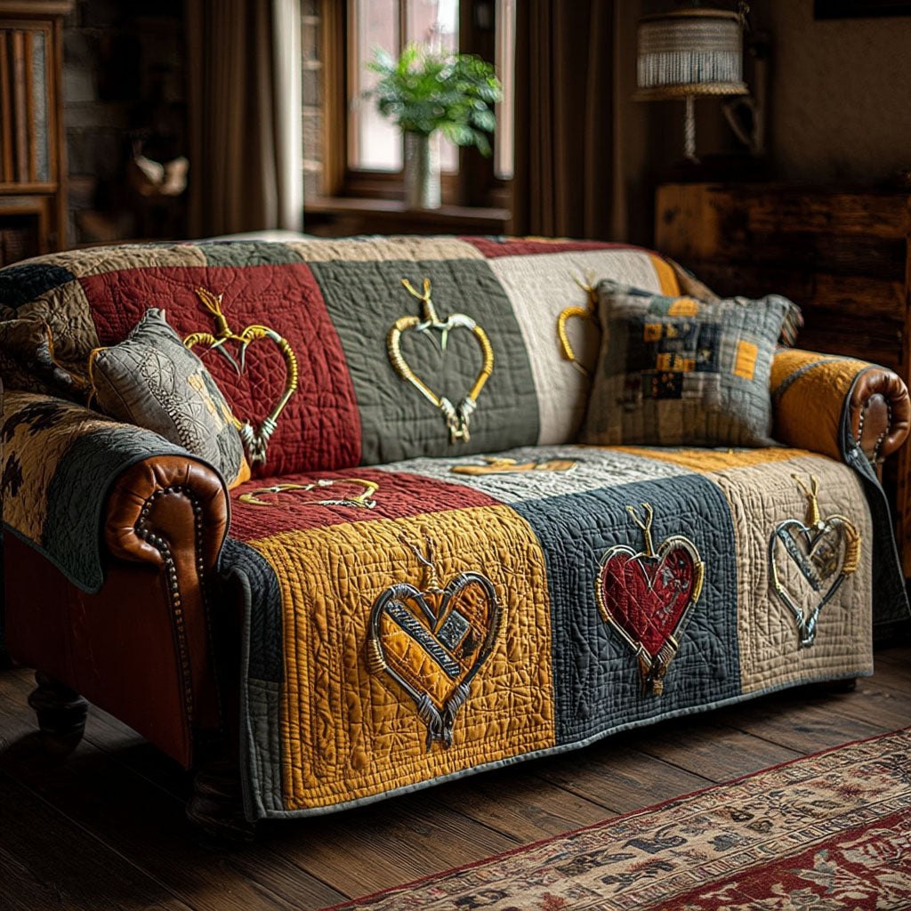 Rustic Reel Tales Sofa Cover