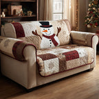 Rustic Snowman Sofa Cover
