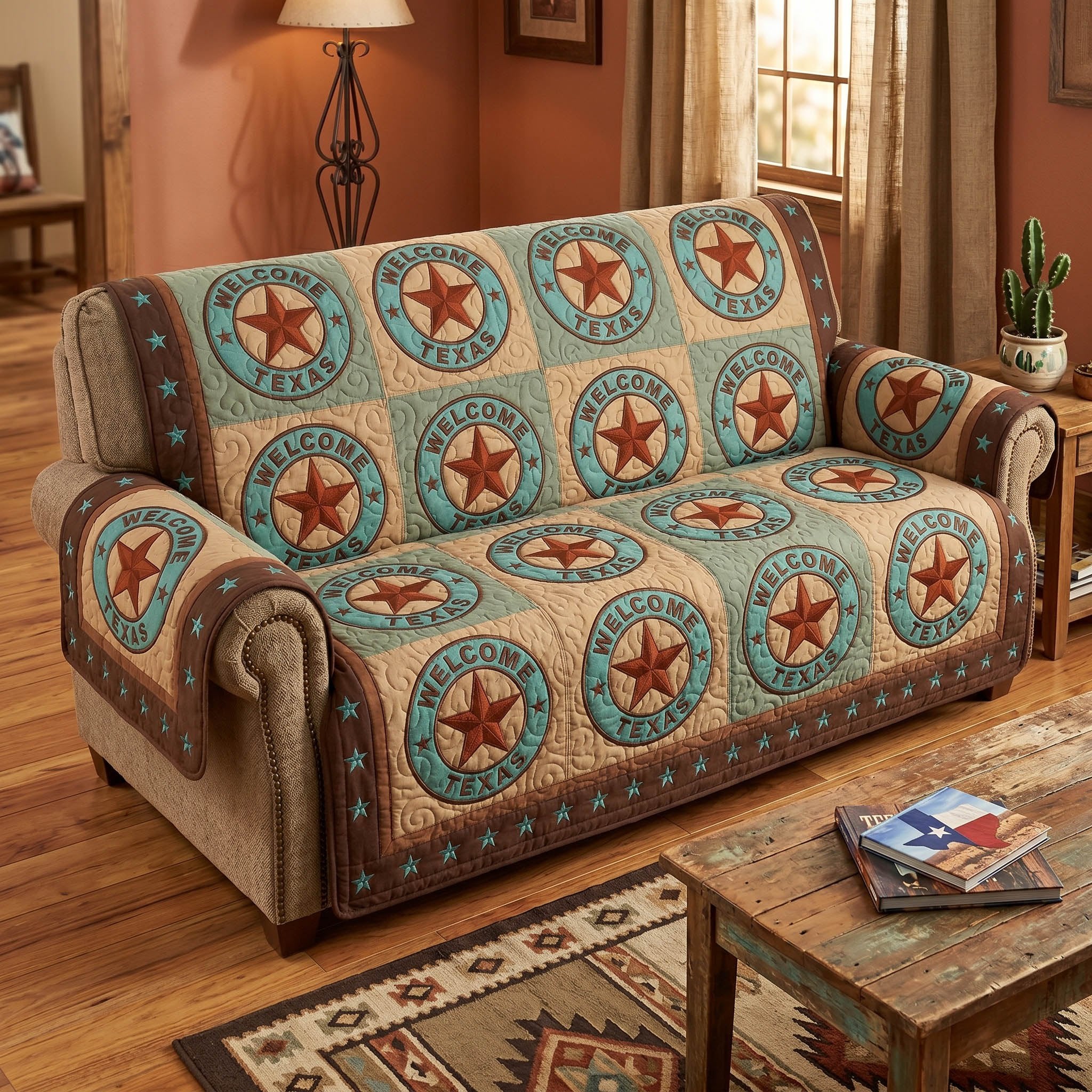 Rustic Star Sofa Cover
