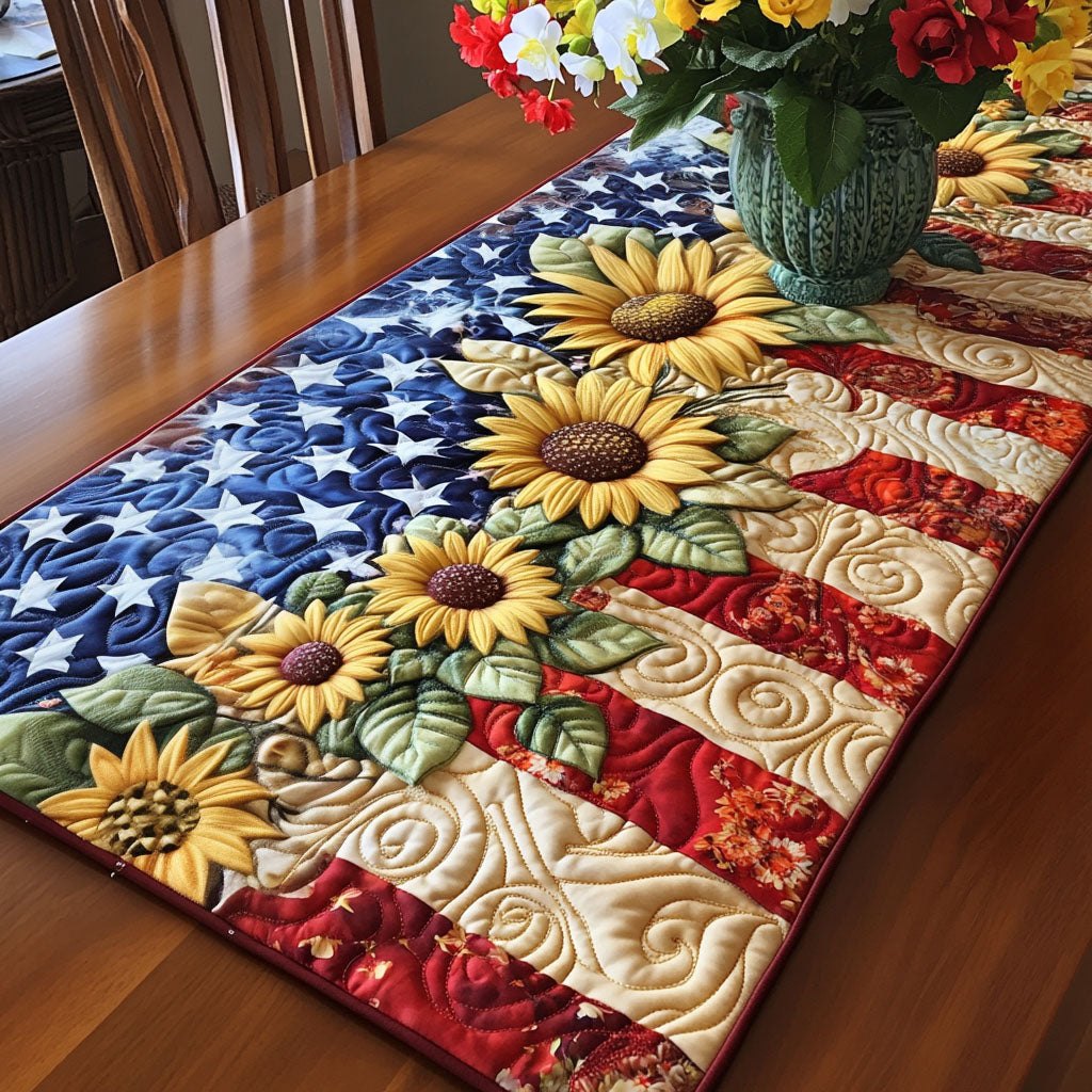 Rustic Sunburst Pride Table Runner