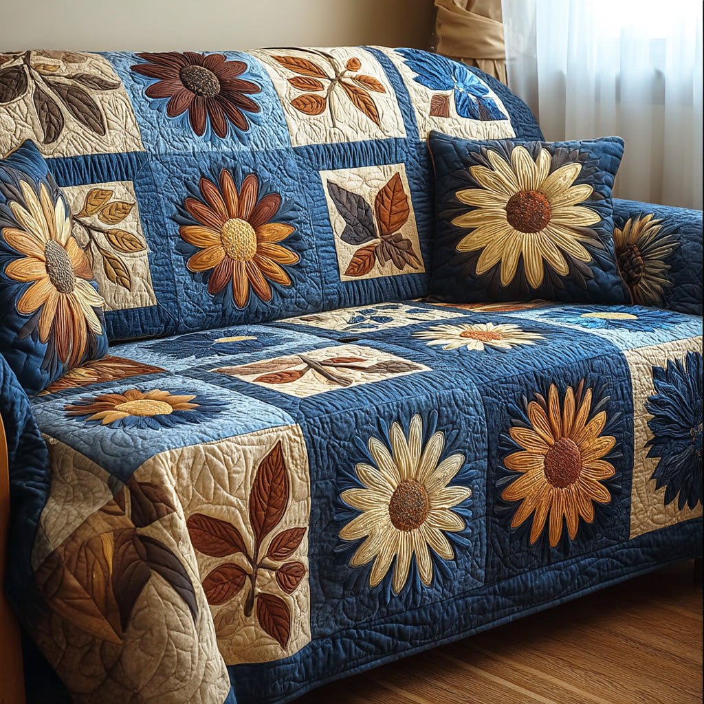Rustic Sunflower Sofa Cover