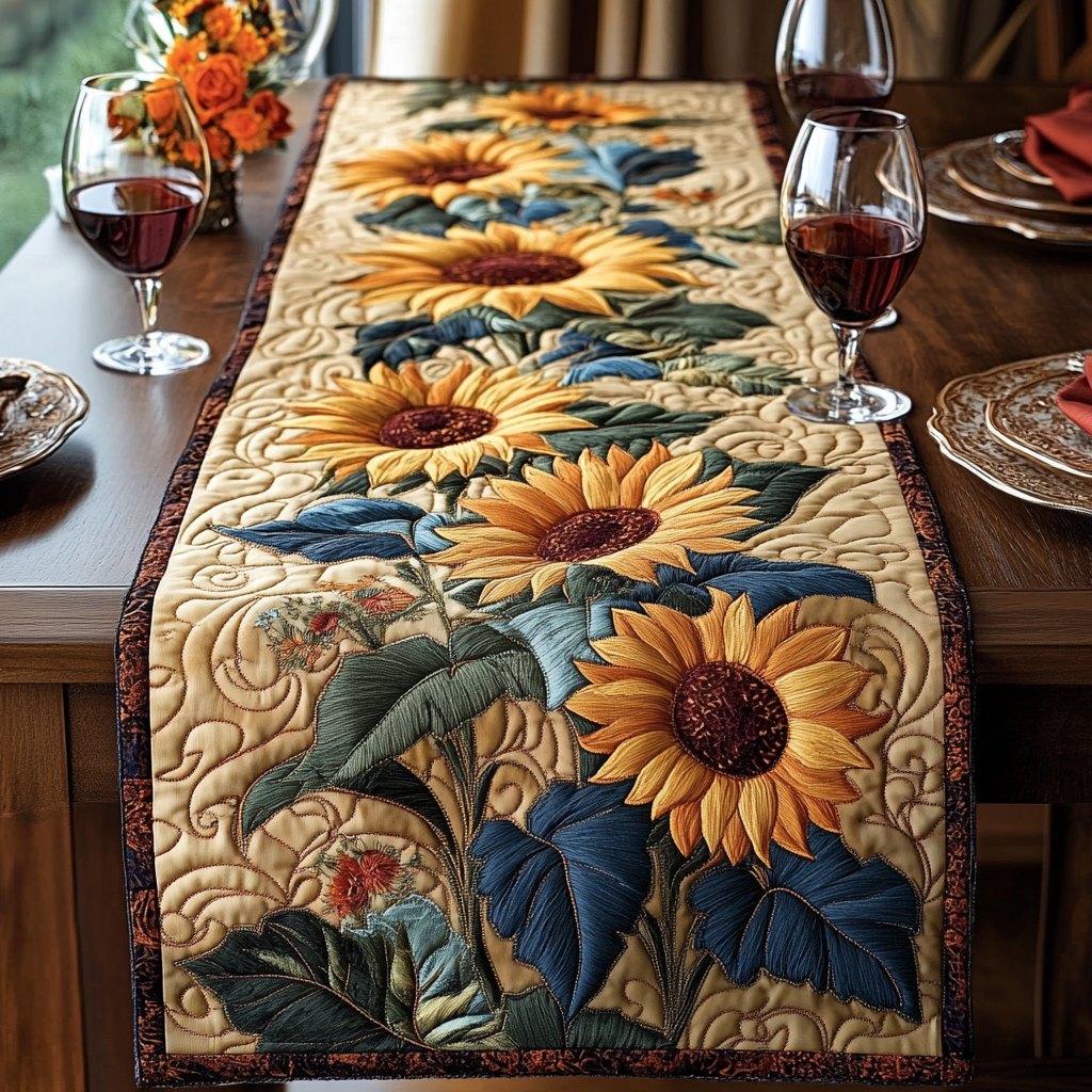 Rustic Sunflower Table Runner