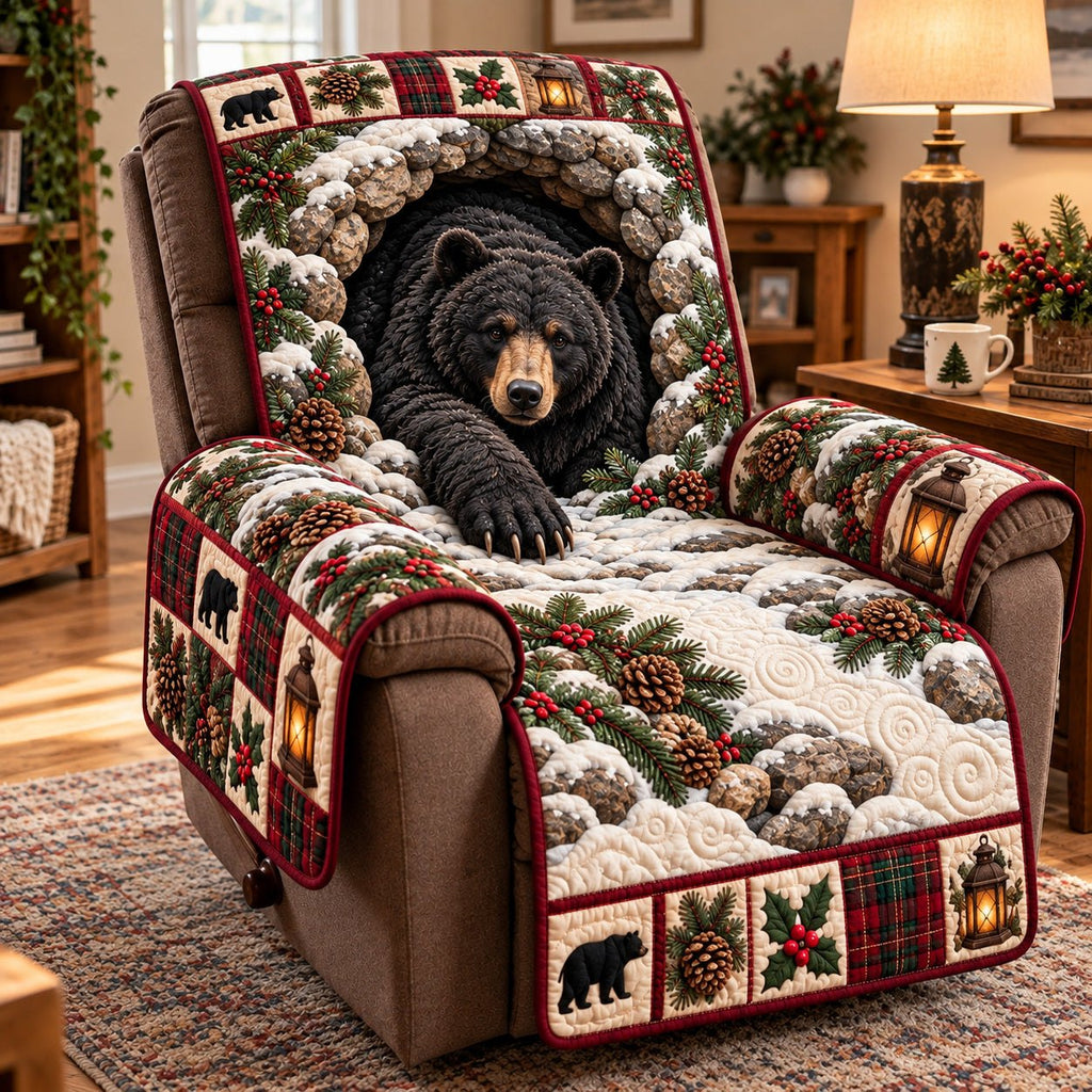 Rustic Winter Bear Sofa Cover