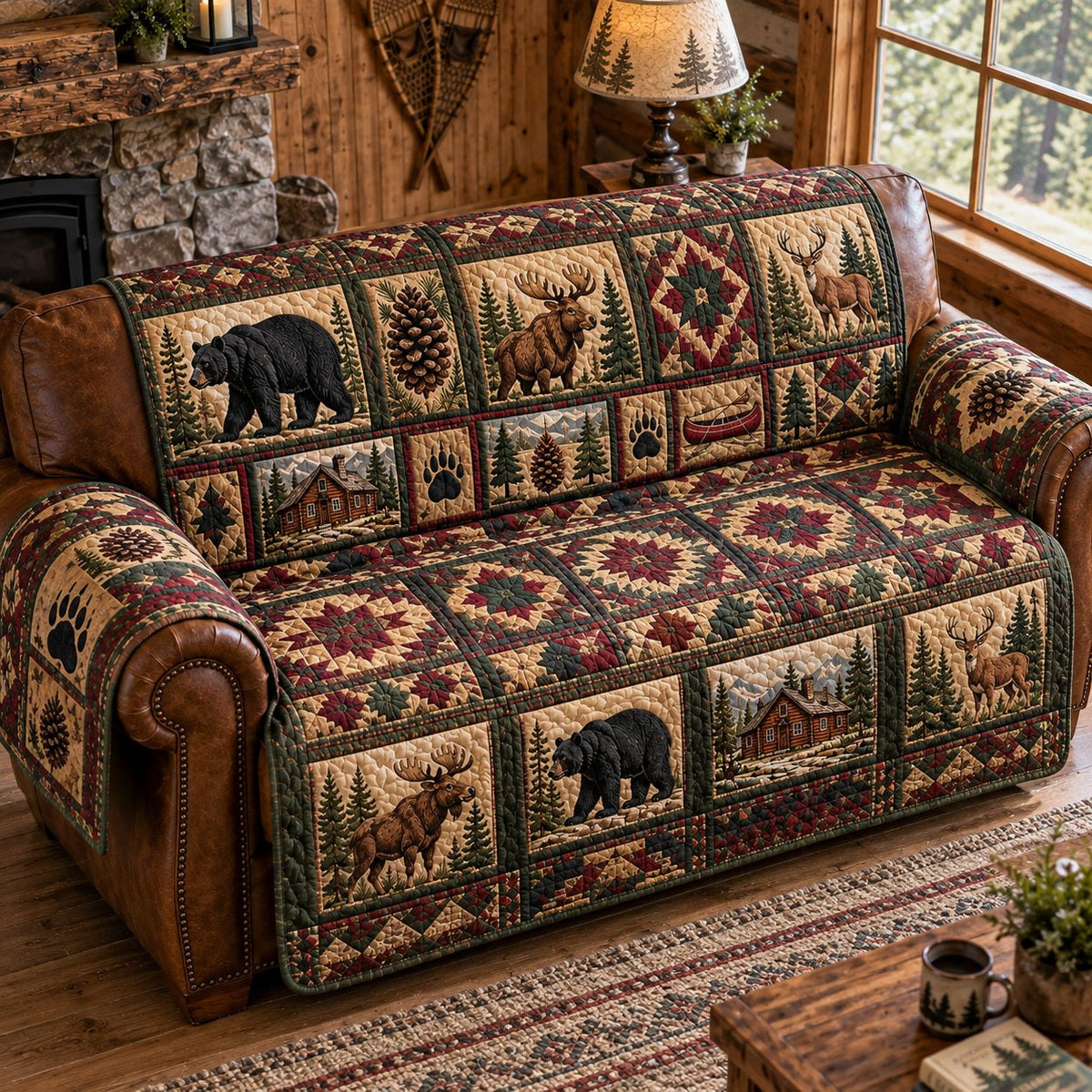 Rustic Woodland Enchantment Sofa Cover