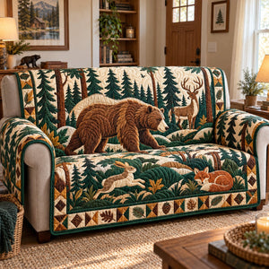 Rustic Woodland Legends Sofa Cover - Made to Order