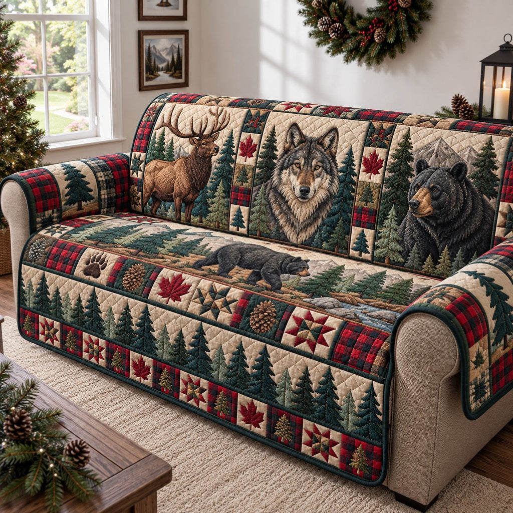 Rustic Woodland Meadow Sofa Cover