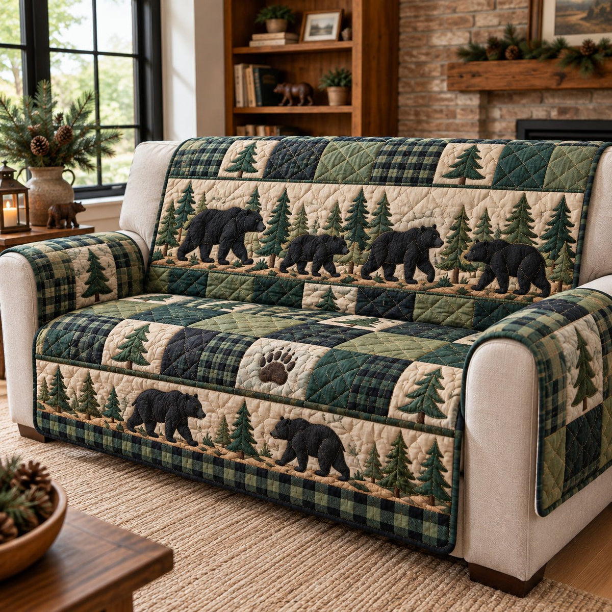 Rustic Woodland Seasons Sofa Cover