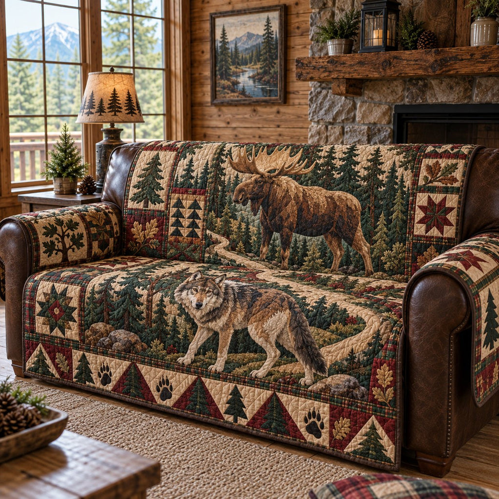 Rustic Woodland Solitude Sofa Cover