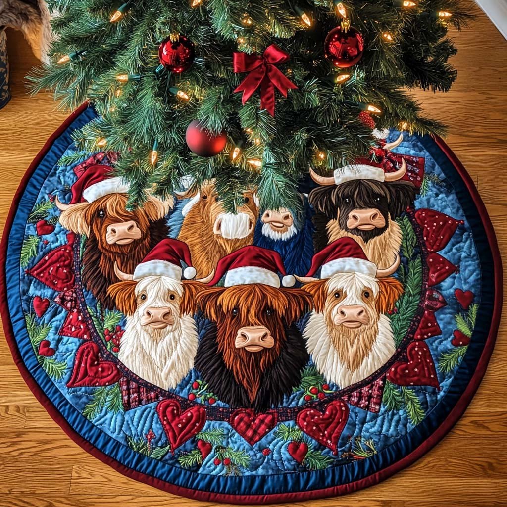Rustic Yuletide Spirit Christmas Tree Skirt
