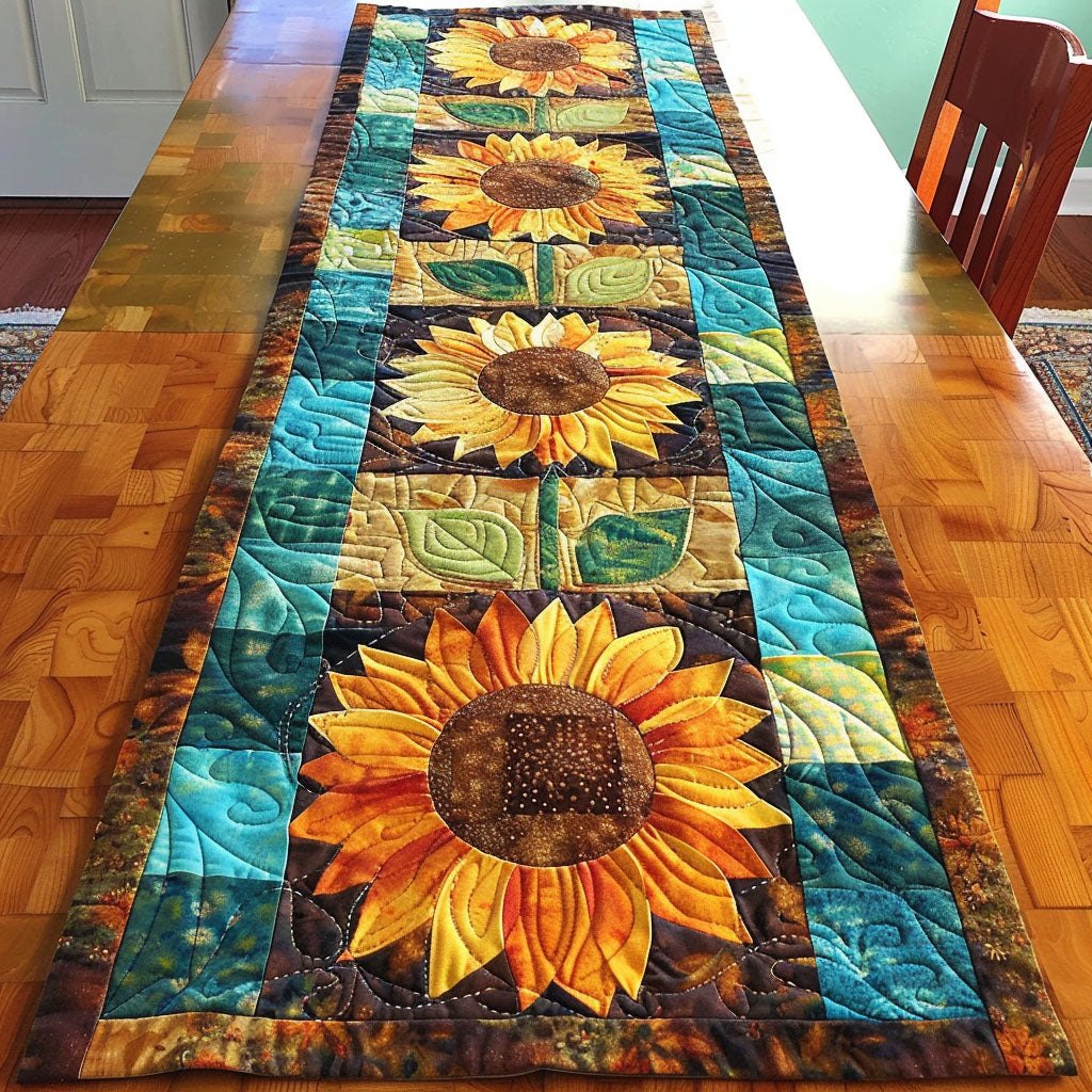 Rustic Sunflower Flow Table Runner