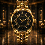 Custom Personalized Laurel Wreath Watch — personalized with a custom name